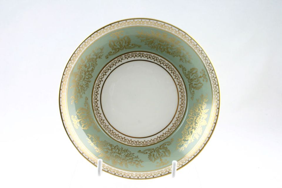 Wedgwood Columbia - Sage Green and Gold Fruit Saucer 5"