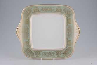 Sell Wedgwood Columbia - Sage Green and Gold Cake Plate Square 10 7/8" x 9 1/2"