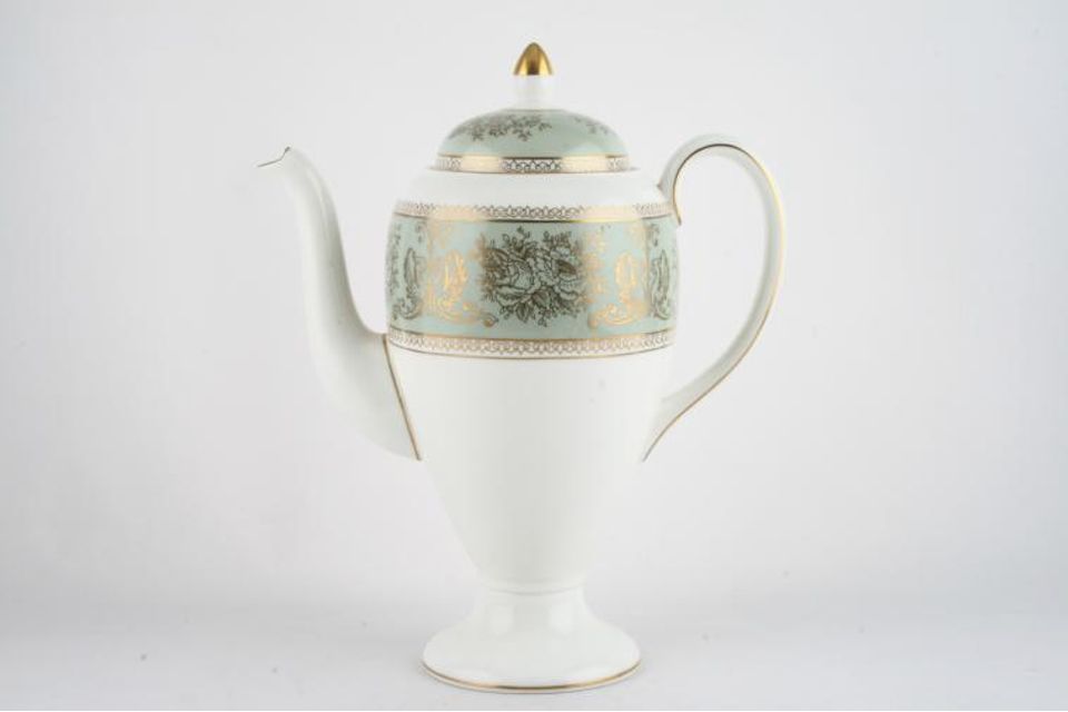 Wedgwood Columbia - Sage Green and Gold Coffee Pot 2pt