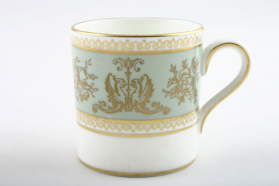 Wedgwood Columbia - Sage Green and Gold Coffee/Espresso Can 2 1/8" x 2 1/4"