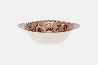Johnson Brothers Historic America-Brown with Coloured Scenes Soup / Cereal Bowl Eared, St. Louis, Missouri 7"
