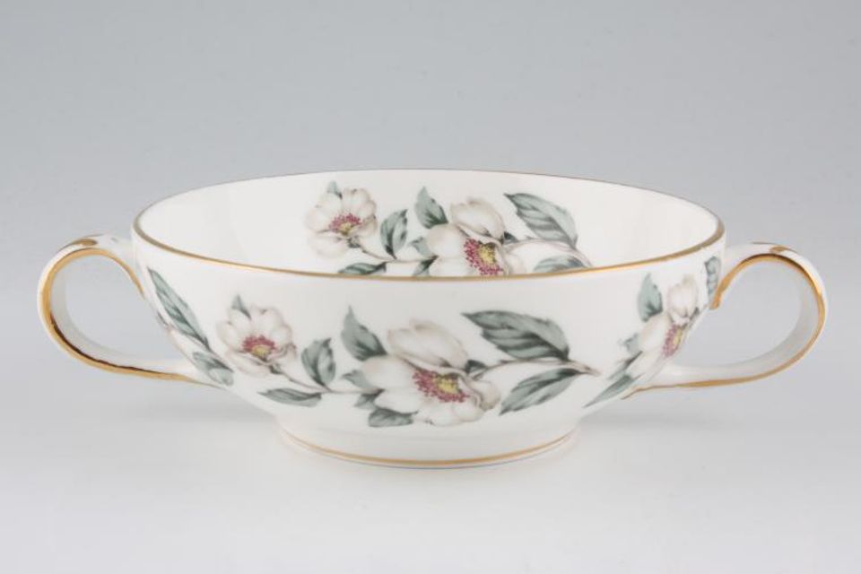 Crown Staffordshire Christmas Roses - Plain Edge Soup Cup Continuous Pattern