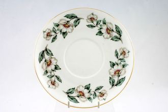 Crown Staffordshire Christmas Roses - Plain Edge Soup Cup Saucer 7"