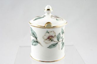 Sell Crown Staffordshire Christmas Roses - Plain Edge Mustard Pot + Lid Straight sided
