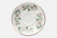 Crown Staffordshire Christmas Roses - Plain Edge Tea Saucer 2" well Fits Leigh and Bell shape 5 5/8" thumb 1