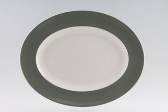 Wedgwood Asia - Green - No Pattern Oval Platter 13 3/4"
