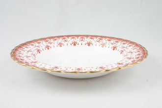 Spode Fleur de Lys - Red Rimmed Bowl Soup plate 9 1/4"