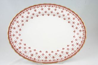 Spode Fleur de Lys - Red Oval Platter 14 1/2"