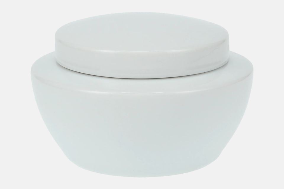 Thomas White - Plain - Rounded Shape Sugar Bowl - Lidded (Tea)