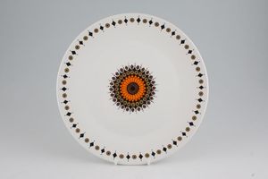 Meakin Inca - Orange + Brown Dinner Plate