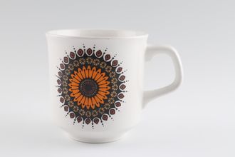 Sell Meakin Inca - Orange + Brown Teacup 2 7/8" x 3"