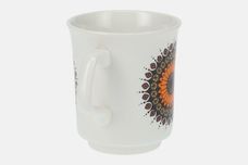 Meakin Inca - Orange + Brown Coffee Cup 2 5/8" x 3" thumb 2