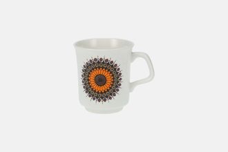 Meakin Inca - Orange + Brown Coffee Cup 2 5/8" x 3"
