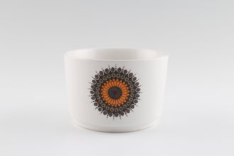 Meakin Inca - Orange + Brown Sugar Bowl - Open (Coffee) 3 3/8"