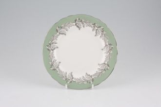 Aynsley Oak Leaf - Green + Silver Tea / Side Plate 6 1/4"