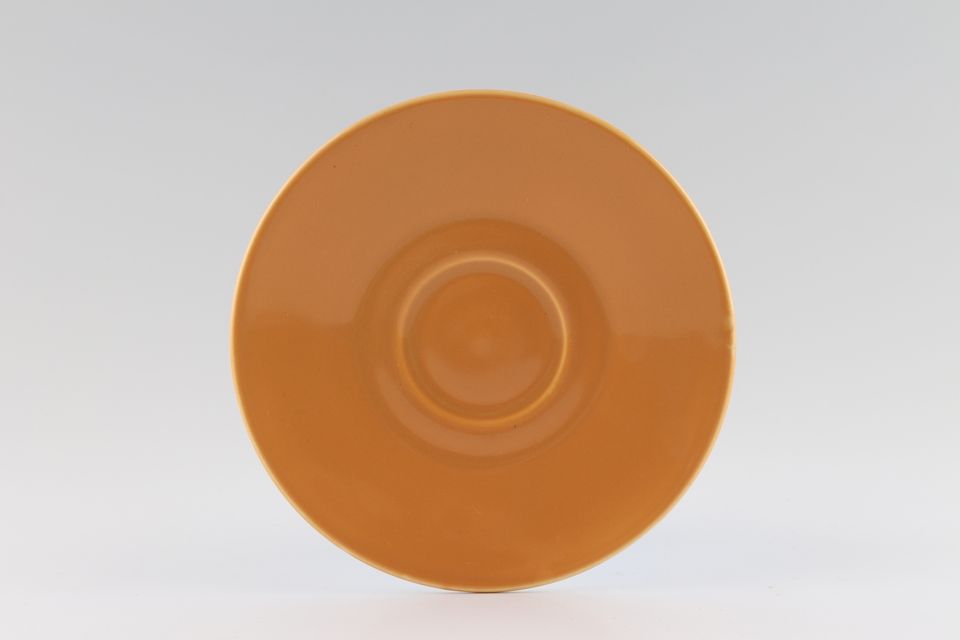 Meakin Eden Tea Saucer plain orange, no pattern 5 7/8"