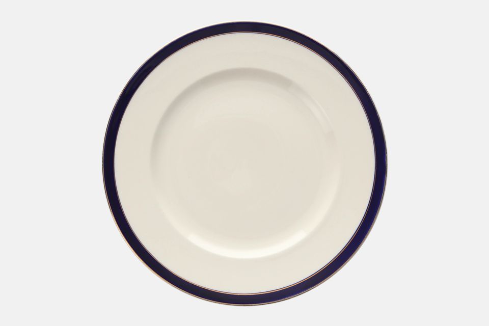 Meakin Bleu De Roi (Plain Blue Band and Gold) Breakfast / Lunch Plate 8 3/4"