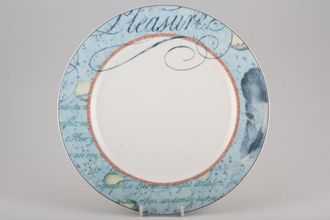 Wedgwood Variations Dinner Plate Script and Feathers on rim 10 1/2"