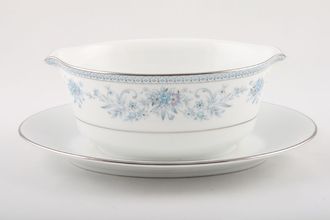 Noritake Blue Hill Sauce Boat and Stand Fixed