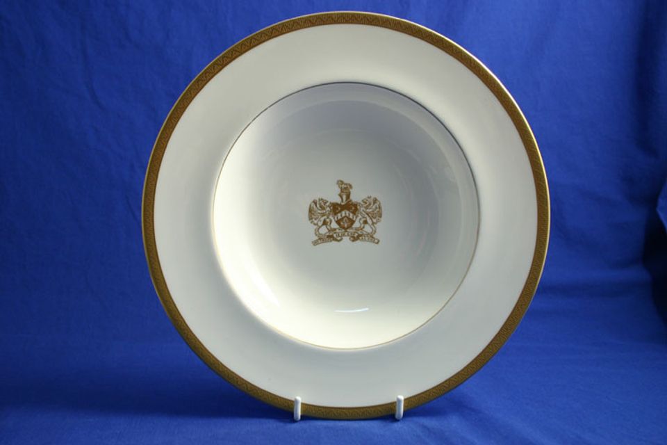 Royal Worcester Coventry Rimmed Bowl 'My trust is in God alone' in centre 9 1/4"