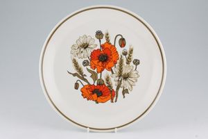 Meakin Poppy - Ridged and Rounded Bases Dinner Plate