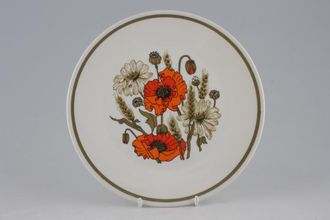 Meakin Poppy - Ridged and Rounded Bases Salad/Dessert Plate Rounded 8"