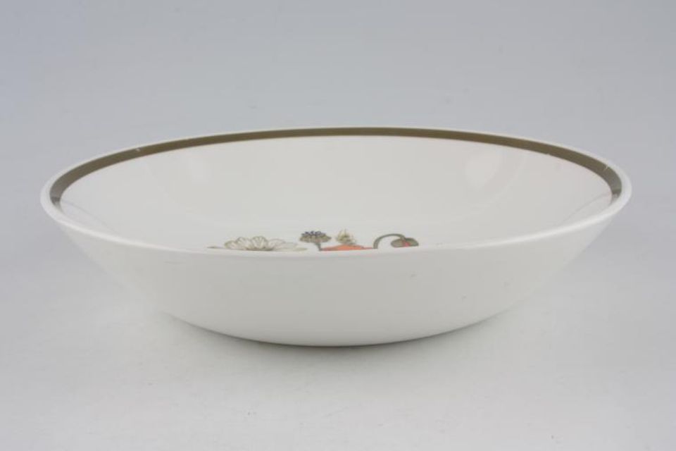 Meakin Poppy - Ridged and Rounded Bases Soup / Cereal Bowl Rounded 7 1/2"