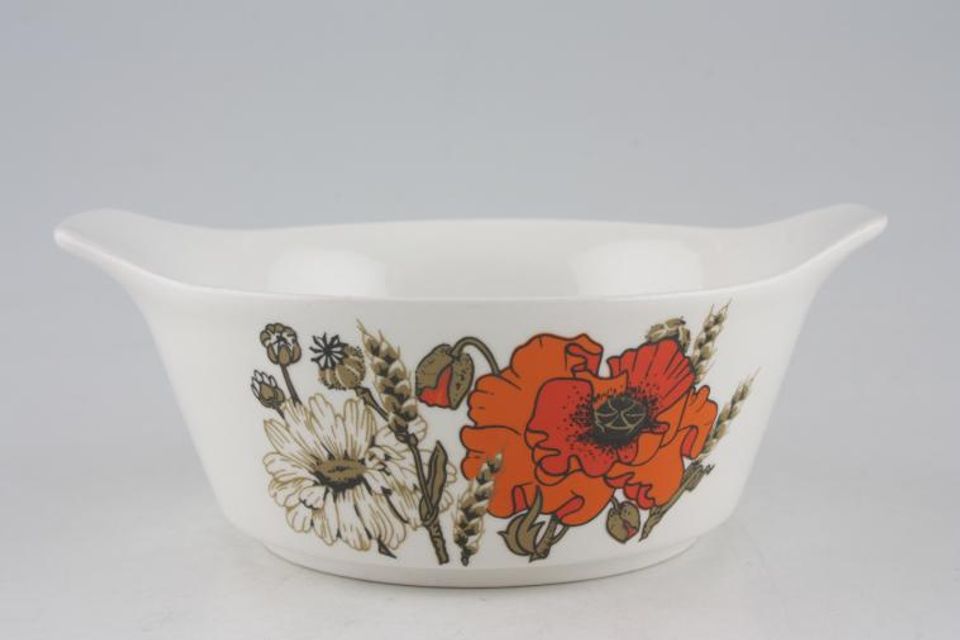 Meakin Poppy - Ridged and Rounded Bases Soup Cup Eared 5 1/2"