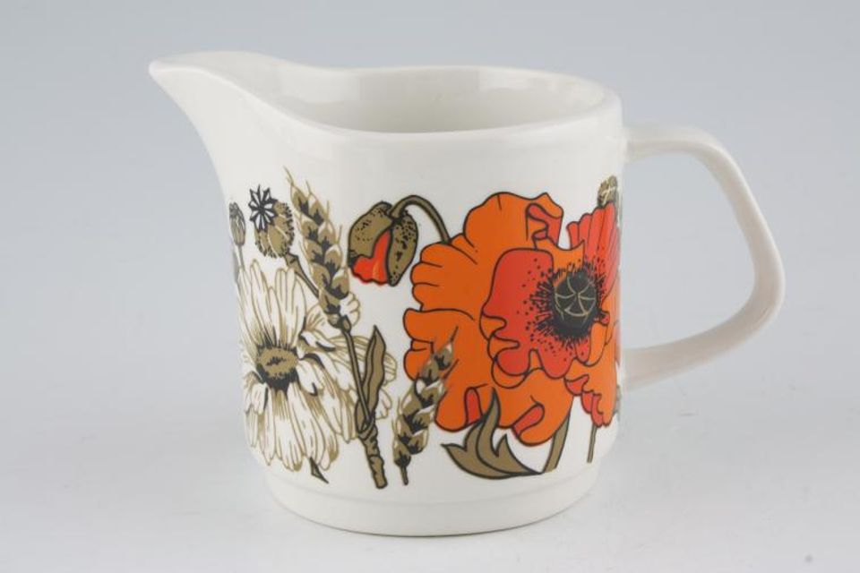 Meakin Poppy - Ridged and Rounded Bases Milk Jug 1/2pt