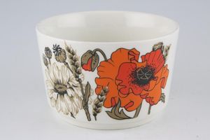 Meakin Poppy - Ridged and Rounded Bases Sugar Bowl - Open (Tea)