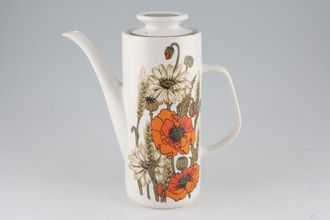 Meakin Poppy - Ridged and Rounded Bases Coffee Pot 2 1/2pt