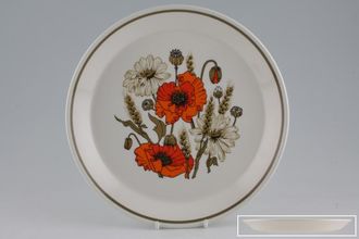 Sell Meakin Poppy - Ridged and Rounded Bases Dinner Plate Underside ridge measures 7 3/8" Ridged 10"