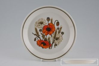 Sell Meakin Poppy - Ridged and Rounded Bases Salad/Dessert Plate Underside ridge measures 5 5/8" Ridged 8"