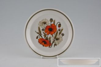 Sell Meakin Poppy - Ridged and Rounded Bases Tea / Side Plate Underside ridge measures 5" Ridged 7"