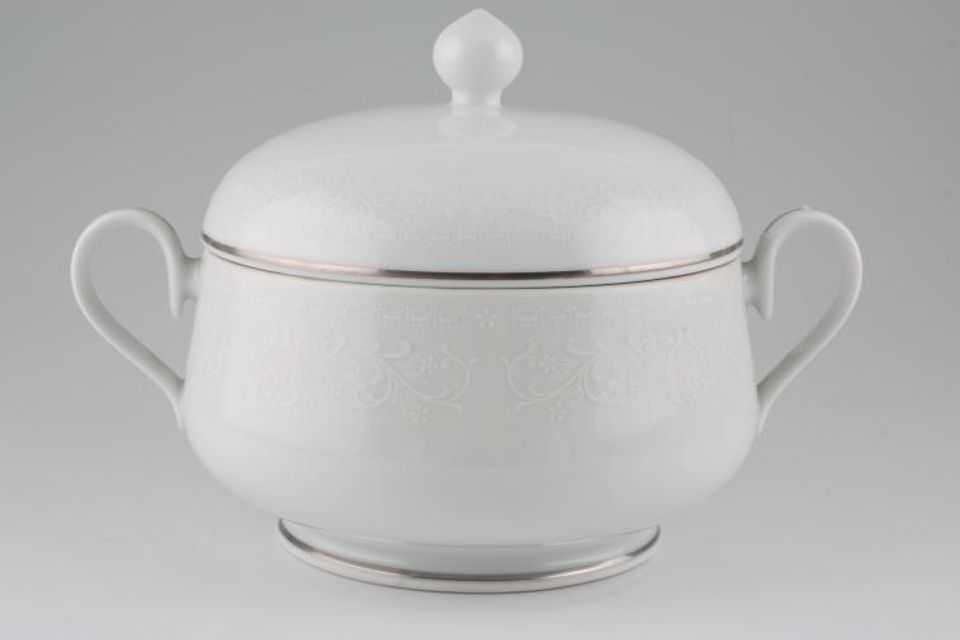 Noritake Guenevere - Silver Edge Vegetable Tureen with Lid