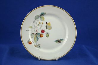 Royal Worcester Strawberry Fair - Gold Edge Porcelain Salad/Dessert Plate 8"