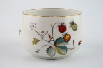 Royal Worcester Strawberry Fair - Gold Edge Porcelain Sugar Bowl - Open (Tea) 3 3/4"