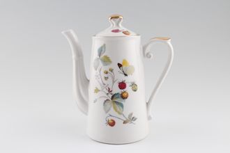 Royal Worcester Strawberry Fair - Gold Edge Porcelain Coffee Pot Shape 3 Size 4 1pt