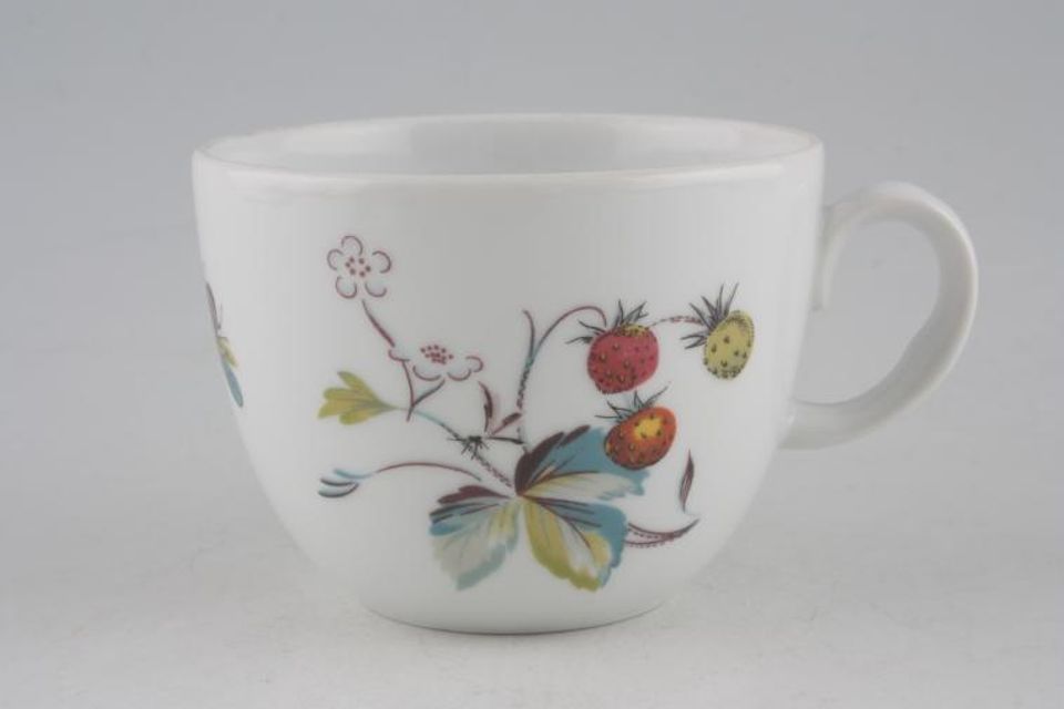 Royal Worcester Strawberry Fair - Gold Edge Porcelain Teacup No gold rim or gold on handle 3 3/8" x 2 1/2"