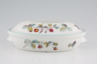 Sell Royal Worcester Strawberry Fair - Green Edge Casserole Dish + Lid Oval, shallow Shape 21 - size 3 1pt