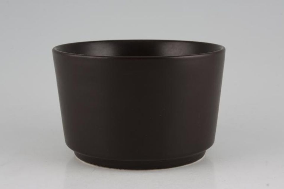 Meakin Bianca Sugar Bowl - Open (Tea) plain, dark brown 4 3/8"