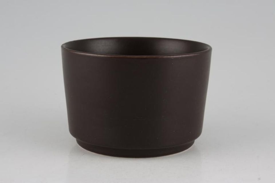 Meakin Bianca Sugar Bowl - Open (Coffee) plain, dark brown 3 3/8"