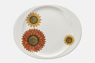 Meakin Sunflower Oval Plate 10 3/4"