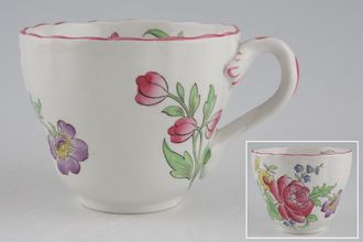 Spode Marlborough (Copeland Spode) Teacup Rose & Pink Flowers 3 1/4" x 2 1/2"