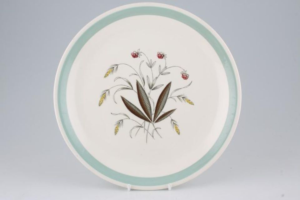 Meakin Hedgerow - Green Dinner Plate Cream Background 10"