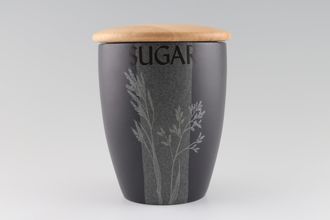 Johnson Brothers Moonglade Storage Jar + Lid Sugar - Wooden Lid 6 3/4" x 5 7/8"