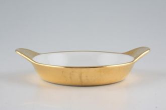 Royal Worcester Gold Lustre - Pie Crust Edge Serving Dish Shape 41. Size 4 1/2 Eared 6 3/8"