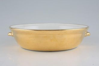 Royal Worcester Gold Lustre - Pie Crust Edge Casserole Dish Base Only Shallow. Shape 22. Size 3 1 1/4pt