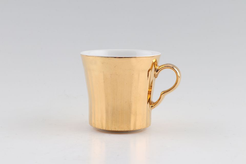 Royal Worcester Gold Lustre - Fluted Coffee Cup 2 5/8" x 2 5/8"