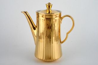 Royal Worcester Gold Lustre - Fluted Coffee Pot 1 1/2pt